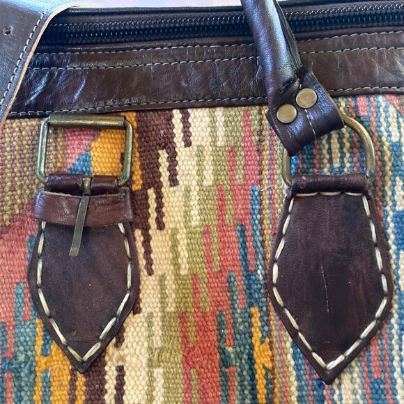 Kilim Leather Duffle Bag - Picture 3 of 11